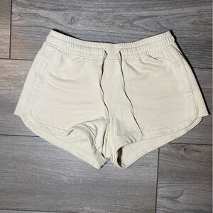 EUC Like New Haven Well Within Cream Organic Cotton Athletic Terry Shorts